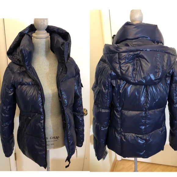 S13/NYC Jackets & Blazers - S13 NYC gloss navy puffer winter jacket